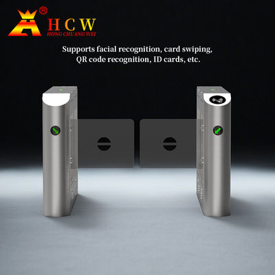 HCW Quality Automatic Turnstile Gates IP 42 With DC Motor Waterproof  Card Reading Swing Gate