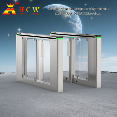 HCW Swing Barrier Turnstile Automatic Gate Controlled Access Adjustable Anti Smashing Office Security