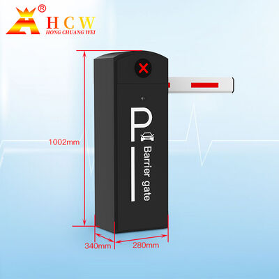 HCW Parking Barrier Gate with Adjustable Operation Speeds Cold-Rolled Steel Chassis and Aluminum/Foam Arms for Enhanced Security