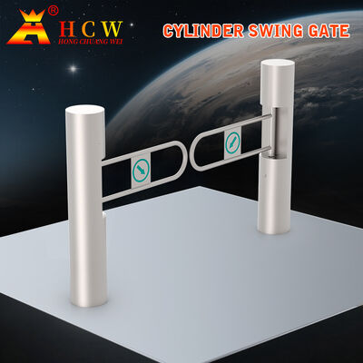 HCW Stainless Steel Barrier Turnstile Gate with Adjustable Channel Width (600-1250mm) and 5 Million Cycle Lifespan for High Traffic Areas