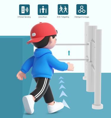 HCW High Capacity Swing Barrier Turnstile with 1S Open/Close Time and 4 Million Times Service Life for Pedestrian Access Control