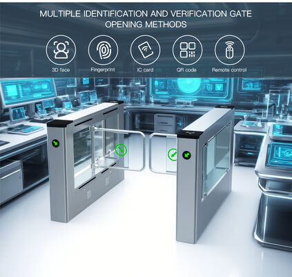 AC220V Power Supply Swing Barrier Turnstile with IP46 Protection and 30-40 People/Minute Capacity