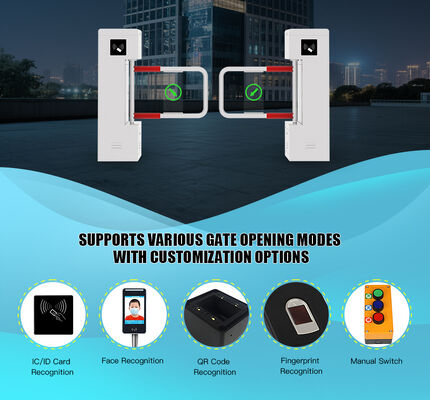 HCW Vertical Turnstile Gate features facial recognition, compact waist-high design, and handles 30-45 people/minute for efficient access control