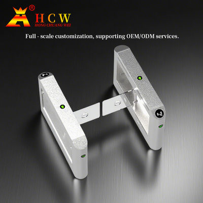 HCW Quality Automatic Turnstile Gates IP 42 With DC Motor Waterproof  Card Reading Swing Gate