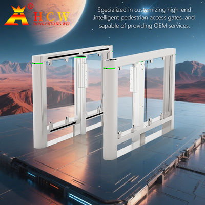 بوابة دوارة أوتوماتيكية Hcw مؤشر LED مضاد للتحطيم Ss304 قناة حث أمنية 40 واط
