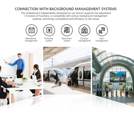 AC220V Power Supply Swing Barrier Turnstile with IP46 Protection and 30-40 People/Minute Capacity