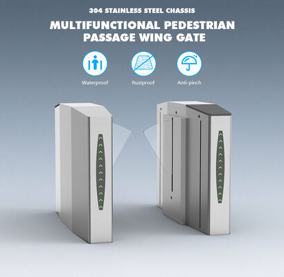 HCW الجناح بوابة الدوران مع 40W DC محرك بدون فرشاة RS485/RS232 واجهة وRS485/RS232 واجهة عبارة عن حواجز الدوران